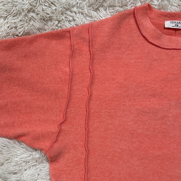 🎉HP🎉 Zenana Hacci Exposed Seam Sweater 💗 Coral - Picture 5 of 14